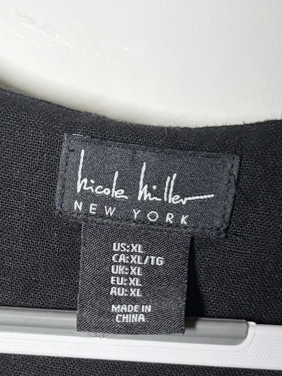 Nicole Miller Black Sleeveless Maxi Dress with Vest Bodice - Picture 3 of 3